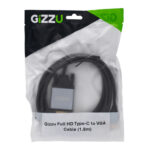Full HD Type-C to VGA Cable (1.8m) - Black