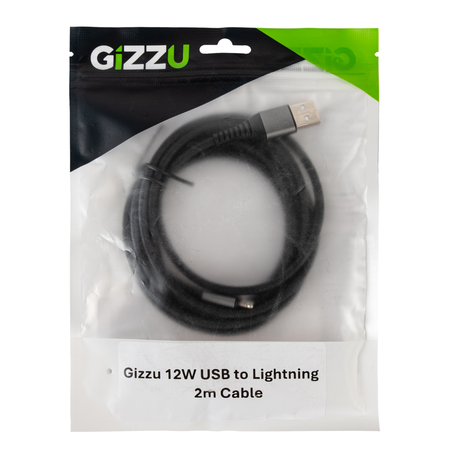 12W USB to Lightning 2m Cable - Gizzu
